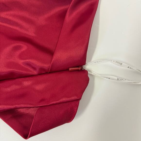 Vintage Jessica McClintock Gunne Sax Red Strapless Party Dress Size 9 - Picture 7 of 11